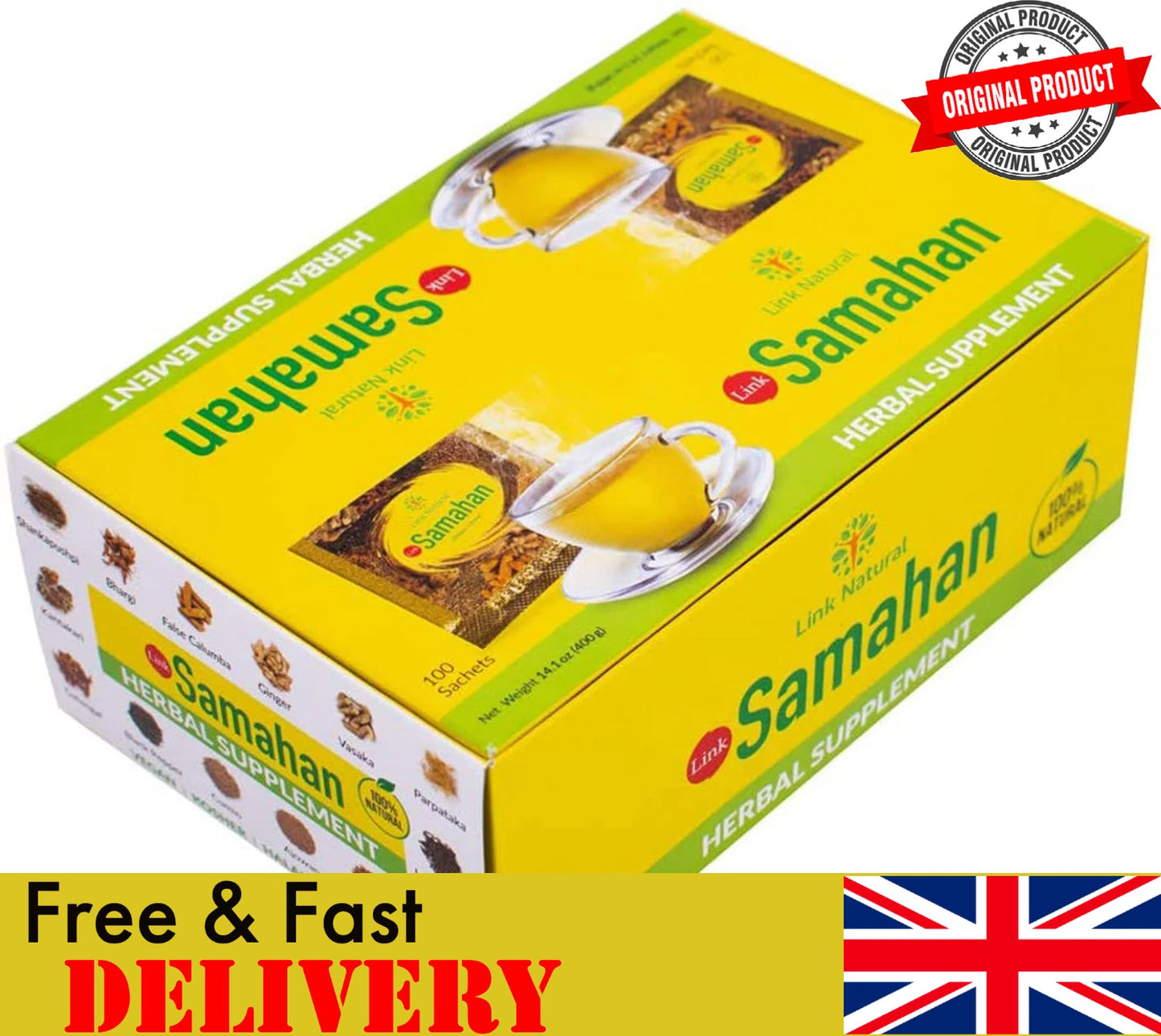 Link Samahan Instant Ayurveda Herbal Tea Sachets - Cough & Cold