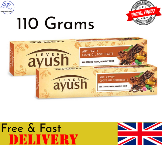 Lever Ayush Clove Oil Anti-Cavity Natural Toothpaste 110g 30g